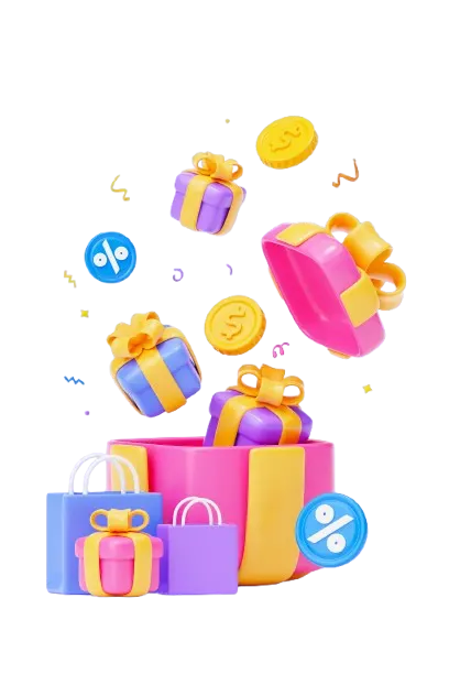 "Excited player celebrating big win with bonus coins and promotional offers at E2BET 999"